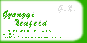 gyongyi neufeld business card
